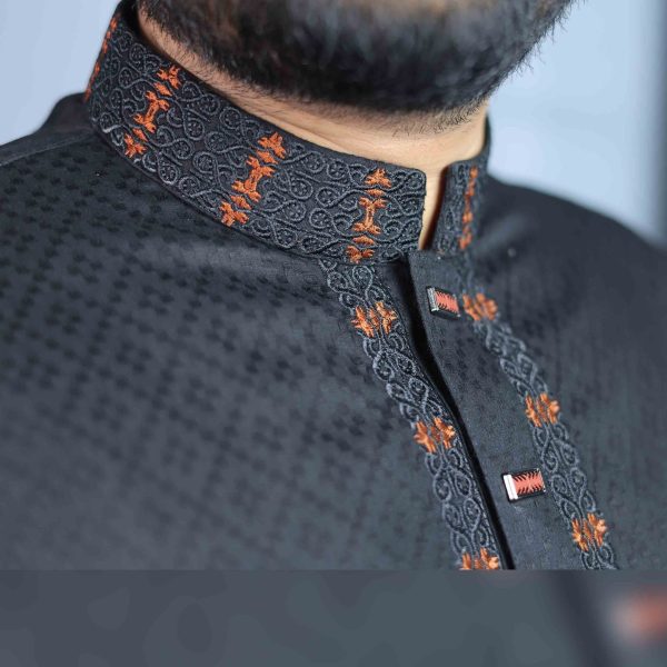 কালো কালার পাঞ্জাবী। কোড: ১৩