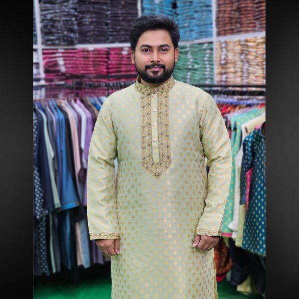 অলিভ কালার পাঞ্জাবী-কটি কোড: ২২