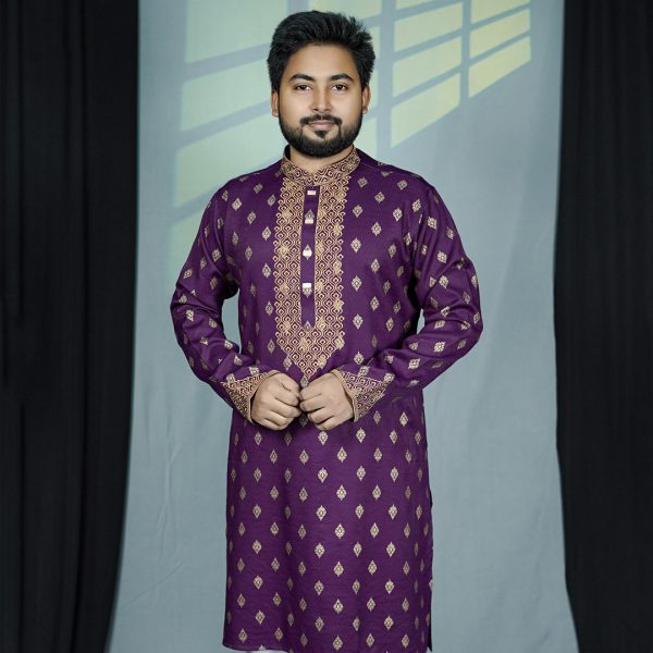 পার্পেল কালার পাঞ্জাবী। কোড: ২৩১